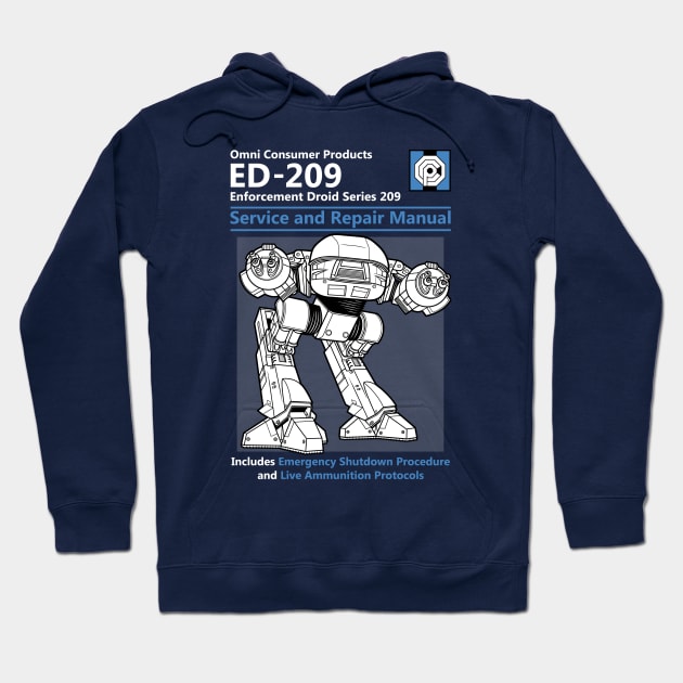 ED-209 Service and Repair Manual Hoodie by adho1982